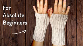 SO EASY Cute Crochet Fingerless Gloves [upl. by Nytsirk]