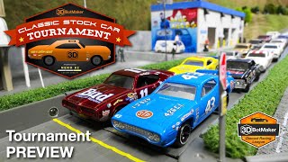 Classic Stock Car Tournament Preview  Custom Diecast NASCAR [upl. by Llerdnod154]