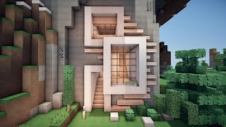 MODERNES BERGHAUS in MINECRAFT bauen TUTORIAL HAUS 193 [upl. by Yrrah]