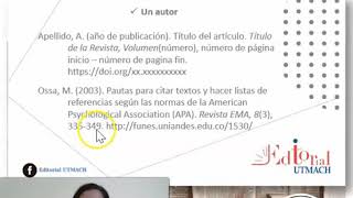 Referenciar un artículo con normas APA 7ma Edición [upl. by Larue]