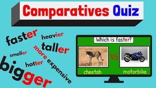 Comparatives Quiz  ESL Classroom Game  Easy English Quiz [upl. by Crescen140]