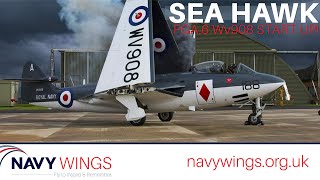 Sea Hawk FGA6 Wv908 Start Up [upl. by Shoshana]