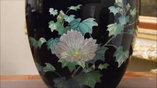 Japanese Cloisonne Enamel Vase Meiji Period [upl. by Arica]