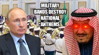 Military Bands Destroy National Anthems Part 1 China USA Russia UK National Anthems [upl. by Notnil]