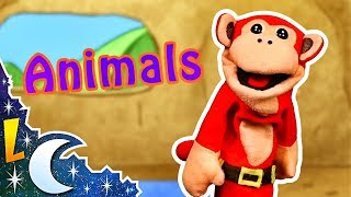 Los Animales en Inglés  El Mono Sílabo  Inglés para Niños  Lunacreciente [upl. by Hickey674]