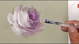 Painting a Beginning Rose with Acrylics [upl. by Reube]