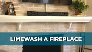 How to Limewash a Brick Fireplace [upl. by Annazus]