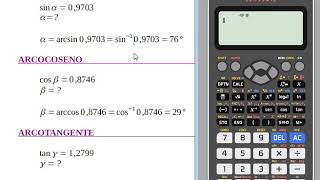 Calcular arcoseno arcocoseno y arcotangente con calculadora [upl. by Jozef154]