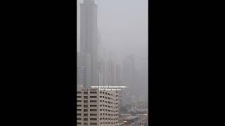 Dust Obscures Dubai Skyline Amid Weather Warning [upl. by Sivahc]