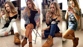 HOW TO STYLE TIMBERLAND BOOTS  OUTFIT IDEAS [upl. by Mosira]