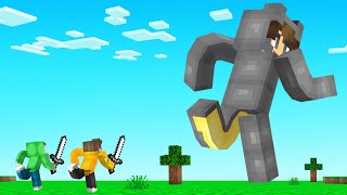 HUNTERS vs GIANT SPEEDRUNNER in Minecraft [upl. by Winnie943]