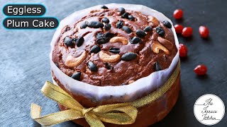 Christmas Special Eggless Plum Cake Recipe without Oven  Easy Plum Cake Recipe The Terrace Kitchen [upl. by Akinhoj]