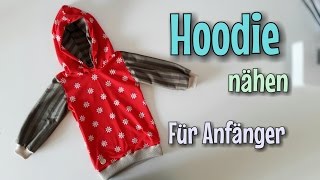 Kapuzenpullover nähen  Nähanleitung OHNE Schnittmuster  Anfänger  Nähtinchen [upl. by Maxfield]