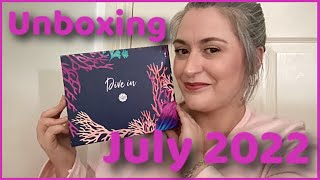 New GlossyBox July 2022  Dive In Edit  Beauty Box Unboxing   Discount Link [upl. by Urd808]