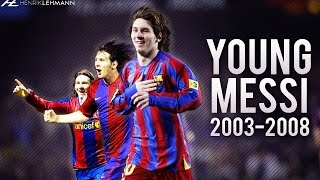 The Young Lionel Messi ● Goals Skills amp Assists ● 20032008 HD [upl. by Ayikahs]