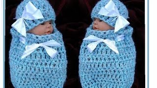 HOW TO CROCHET A BABY COCOON SET [upl. by Bobbette]