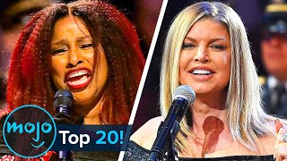 Top 20 American National Anthem Performance Fails [upl. by Fronniah]