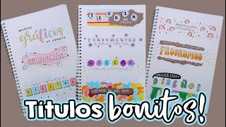 TÍTULOS BONITOS aesthetic SIN LETTERING ✄ Barbs Arenas Art [upl. by Ordway]