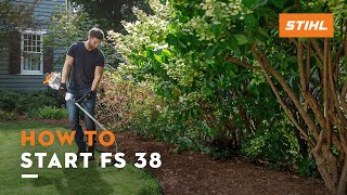 How to Start FS 38  STIHL Tutorial [upl. by Ahsilrak]