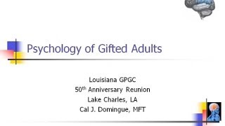 Psychology of Gifted Adults Part 1 [upl. by Londoner751]