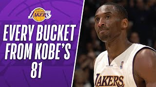 EVERY BUCKET From Kobe Bryants 81PT Performance [upl. by Hubbard]