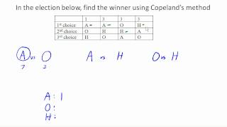 Copelands method  Pairwise comparison 1 [upl. by Bay]