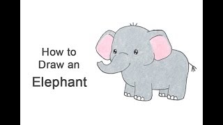 How to Draw an Elephant Cartoon [upl. by Ellard]