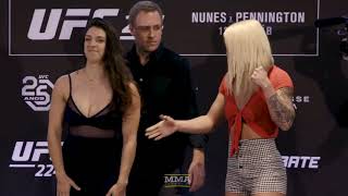 UFC 224 Media Day Staredowns  MMA Fighting [upl. by Anaiv]