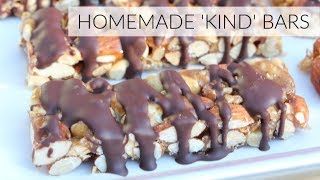 DIY KIND BARS RECIPE  easy healthy granola bars [upl. by Oilut586]