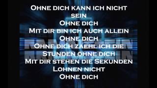 Rammstein  Ohne Dich Lyrics [upl. by Auqinehs]