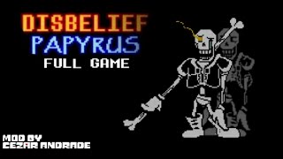 Disbelief Papyrus FULL GAME Fangame [upl. by Hueston]