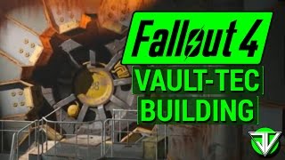 FALLOUT 4 VaultTec DLC Basic VAULT BUILDING Guide Connecting Power Rooms and Atriums [upl. by Llennor]