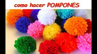 Cómo hacer pompones muy fácil  Ronycreativa [upl. by Ayot609]