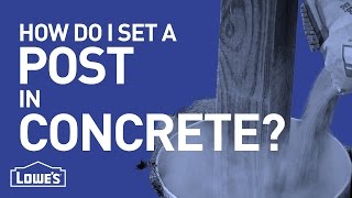 How Do I Set A Post In Concrete  DIY Basics [upl. by Aivatnwahs75]