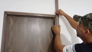 CÓMO INSTALAR MOLDURAS O TAPAJUNTAS PARA MARCOS DE PUERTAS [upl. by Bohs]