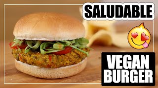 La MEJOR HAMBURGUESA VEGANA del MUNDO  Hamburguesa de lentejas [upl. by Lledraw]