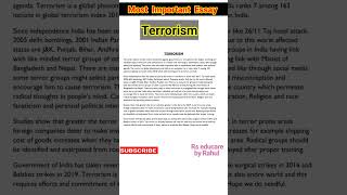 Essay on terrorismshorts [upl. by Peer]