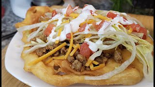 FRY BREAD  How To Make Fry Bread  Navajo Tacos Recipe Idea [upl. by Lupee]