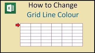 How to Change Grid Line Colour in Excel [upl. by Odlaniger866]