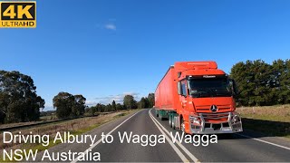 Driving Albury to Wagga Wagga  NSW Australia  4K UHD [upl. by Eenaj]