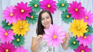 DIY FLOR GIGANTE FÁCIL PARA DECORAÇÃO DE FESTA 2  IDER ALVES [upl. by Mharba]