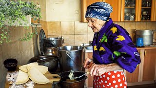 CRIMEA A typical day of the Crimean Tatars Cooking TRADITIONAL Crimea Tatar meal  CHEBUREKI [upl. by Irakab]