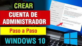 Como crear una Cuenta Administrador en Windows 10 2025 [upl. by Etteuqal]