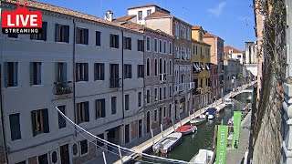 🔴 Venice Italy Live WebCam  The View on Canal from Hotel Pausania [upl. by Secunda866]