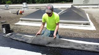 Built Up Roof Repair using Modified Bitumen [upl. by Sirrom695]