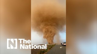 UAE dazzled by dust devil twister [upl. by Peppel173]