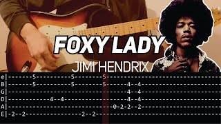 Jimi Hendrix  Foxy Lady Guitar lesson with TAB [upl. by Eduard791]