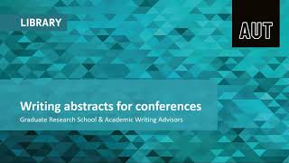 Writing an Abstract for a Conference or Symposium [upl. by Dionisio261]