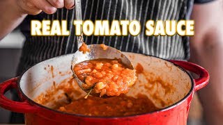 Proper Tomato Sauce Using Fresh Tomatoes 3 ingredients [upl. by Aicemaj322]