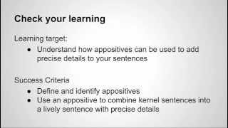 Sentence Combining Using Appositives [upl. by Zeke]